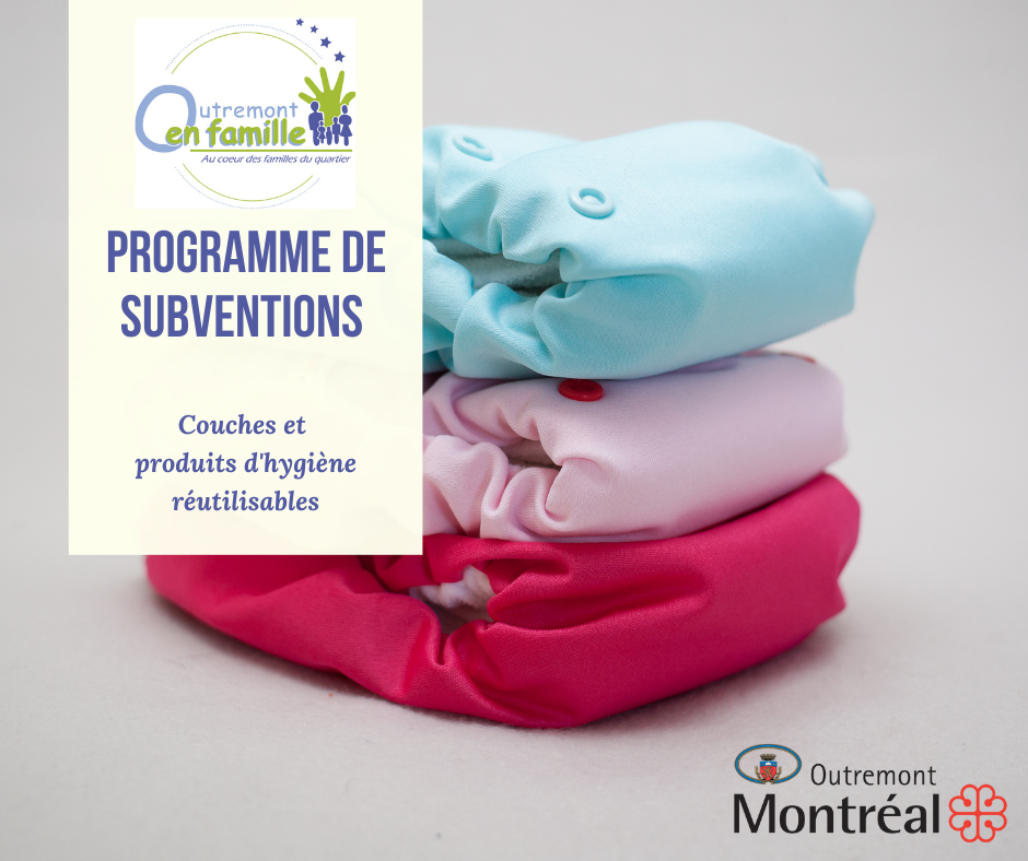 Nouveau programme de subventions pour les couches lavables dans l’arrondissement d’Outremont