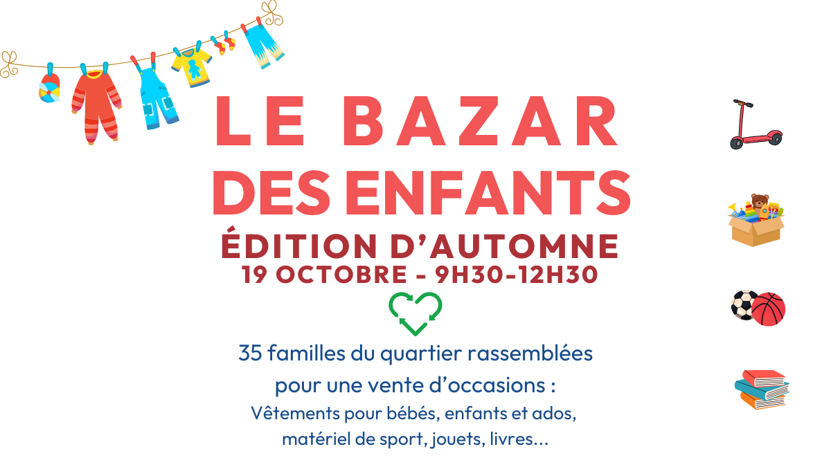 Bazar des enfants 19 Octobre 2025
